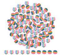 SUNNYCLUE 1 scatola 200 pezzi 10 mm Arcobaleno Perline di Argilla Polimerica Cuore Perline di Argilla Amore Y2k Kawaii Mignolo Colorato Piccolo Piatto Rotondo Perline Distanziatore All'Ingrosso per La