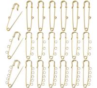 SUNNYCLUE 1 Scatola 30 Pezzi 3 Stili Spilla di Sicurezza in Oro Piccole Spille da Kilt in Metlega Sfuso Ferro Resistente Fermaglio Passanti Fermaglio Kilt Spille Risultati con Fori per Cucire Coperte