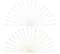 SUNNYCLUE 1 scatola 300 pezzi 70mm Perni con Testa A Sfera per Gioielli Perni per OrecCHIsni Argento Ottone Lunghi Perni In Oro Perni Piccola Sfera Rotonda per Creazione di Gioielli OrecCHIsni Braccia