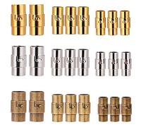 SUNNYCLUE 1 Scatola 32 Set 3 Dimensioni Fermagli Magnetici Fermagli Barilotto estremità del Cavo in Pelle Collana Braccialetto Fermagli per Gioielli con Fibbia Magnetica Rinforzata per Accessori