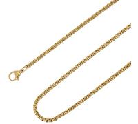 SUNNYCLUE 1 scatola 4 pezzi 24 pollici/60cm Catena In Acciaio Inossidabile Dorato Catena A Scatola Quadrata Collana 2.5mm Collane In Metlega Catene A Cavo con Fermagli A Moschettone per La Creazione d