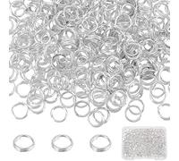 SUNNYCLUE 1 scatola 500 pezzi 5 mm Anelli di Salto Divisi Doppi Anelli Anello di Salto Portachiavi Catena Mini Anelli Connettori Aperti Rotondi per Orecchini Collane Bracciali Portachiavi Creazione di