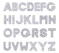 SUNNYCLUE 1 Scatola 52 Pezzi Perline con Strass Perline Lettera Dell'Alfabeto Strass Lettera Ciondoli Lucidi AZ Alfabeto Ciondoli Cursore Distanziatore Sfuse per Creaz