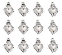 SUNNYCLUE 1 scatola 80 ciondoli a forma di cuore sacro in stile tibetano argento antico doppio lato ciondolo a forma di cuore sacro ciondolo a forma di cuore di San VALENTINO per vacanze di Pasqua per