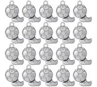 SUNNYCLUE 1 scatola 80 pezzi Ciondoli Da Calcio Ciondoli Pallone Da Calcio In Argento Giocare A Calcio Sport Europa Regno Unito Palline In Lega con Scarpe Ciondolo Vintage per Creazione di Gioielli Fo