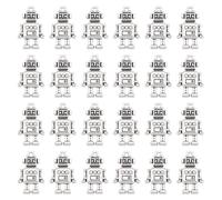 SUNNYCLUE 1 scatola 80 pezzi Ciondoli Robot Sfusi Ciondoli Meccanici Metallo Argentato Robot Vintage Futuristico Retrò Carino Divertente Ciondolo Meccanico per Creazione di Gioielli Forniture di Ciond