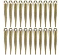 SUNNYCLUE 1 Scatola 80 Pezzi Ciondolo A Forma di Cono A Punta Lunga Ciondolo in Lega di Bronzo Antico Tibetano Vintage Gotico Ciondoli A Forma di Cono per La Creazione di Gioielli Collane Braccial