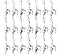 SUNNYCLUE 1 scatola 80 pezzi Ciondolo Ginnastica Ciondoli Sport Bulk Stile Tibet Lega Danza Scuola Cheerleader Ginnastica per Creazione di Gioielli