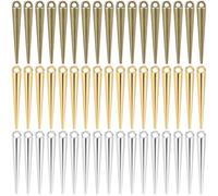 SUNNYCLUE 1 scatola 90 pezzi 3 colori Ciondoli A Punta In Metlega Cono Ciondolo Sfuso Oro Argento Bronzo Antico Lega Vintage Gotico Punte Lunghe Coni Pendenti per La Creazione di Gioielli Collane Brac