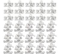 SUNNYCLUE 1 scatola Da 100 pezzi 2026 ciondoli In Lega D'Argento Antico con Nappa per Cappello Da Dottore per La Creazione di Gioielli Fai Da Te Braccialetti Collane Orecchini Decorazione con Nappa pe