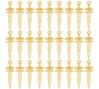 SUNNYCLUE 1 Scatola da 100 Pezzi di Ciondoli A Forma di Spada Dorata Ciondoli A Forma di Coltello in Metlega Ciondoli Tibetani in Miniatura Piccole Spade Coltelli Pugnali Pendenti per La Creazione di