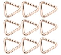 SUNNYCLUE 1 Scatola da 12 Pezzi Portachiavi A Molla Triangolare Clip per Borsa in Oro Moschettone A Scatto in Metlega Fermaglio con Fibbia Portachiavi A Cancello alla Rinfusa per La Creazione di
