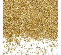 SUNNYCLUE 1 Scatola da 150g di Scaglie di Vetro Dorato Cristalli Frantumati Sfusi Irregolari Rotti Grossi Granelli Metallici Piccoli Pezzi di Decorazione Glitterata per Nail Art riempire per V