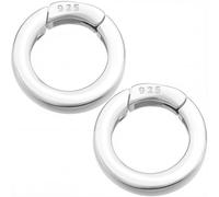 SUNNYCLUE 1 Scatola da 15mm 925 Anelli A Molla in Argento Sterling Fermagli per Borse Moschettoni Rotondi in Metlega Ganci A Scatto per Borse Anelli A O per Porte alla Rinfusa per La Creazione