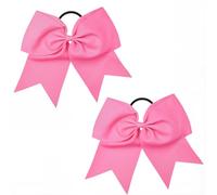 SUNNYCLUE 1 scatola Da 2 fiocCHIS Rosa per Coda di Cavlega per Capelli Stile Coquette Carini Grandi FiocCHIS Jumbo Rosa Shocking Da Cheerleader con Nodo A Coda di Cavlega per Donne Sport Softball Chee