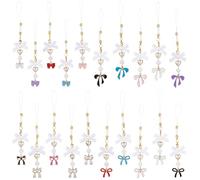 SUNNYCLUE 1 Scatola da 20 Pezzi con Ciondolo A Forma di Fiocco per Telefono Cellulare Accessori per Ciondoli per Cellulare in Smalto Colorato Esteticamente Carino e Kawaii per Donne e Adulti Porta