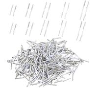SUNNYCLUE 1 scatola Da 200 pezzi 5 misure Elastici con Cordino Spinato e Estremità In Metlega Sfusi Bianchi In Acciaio Inossidabile con Fermagli Fascia Elastica Ad Anello Rotondo per Artigianato Carte
