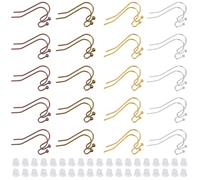 SUNNYCLUE 1 scatola Da 240 pezzi 4 colori Ganci per Orecchini A Forma di S Orecchini A Gancio In Ottone Oro Rosa Argento Bronzo Antico Metallo Francese con 240 supporti In Plastica per La Creazione di