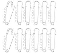 SUNNYCLUE 1 scatola Da 30 pezzi Da 1.93 pollici di Grandi Dimensioni Spille Da Balia In Argento Spille In Metallo Spille Resistenti Fermaglio per Spilla Confezione con 5 passanti per La Creazione di G