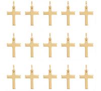 SUNNYCLUE 1 scatola Da 30 pezzi In Vero Ottone Placcato Oro 18K Ciondolo A Forma di Croce Ciondolo A Forma di Crocifisso Metlega Sfuso Stile Tibetano Antico Pasquale Cristiano per La Creazione di Gioi