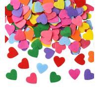 SUNNYCLUE 1 scatola Da 300 pezzi di Feltro A Forma di Cuore Decorazioni Sfuse A Forma di Cuori Pretagliate Piatte Carine Colorate Abbellimenti In Tessuto Sottile Infeltrimento Ad Ago per Fai Da Te For