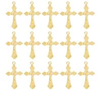 SUNNYCLUE 1 scatola Da 50 pezzi di Ciondoli A Croce per Rosario Ciondoli A Croce In Oro Crocifisso Pasquale In Metallolo Centrotavola CHIsc Amuleto Pendenti per La Creazione di Gioielli Collane Bracci
