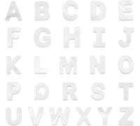 SUNNYCLUE 1 Scatola da 52 Pezzi 26 Stili Ciondoli con Alfabeto Perline Lettere Conchiglie Perline Iniziali Acqua Dolce AZ Oceano Spiaggia Estate Perline Distanziatori Naturali in Conchig