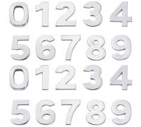 SUNNYCLUE 1 Scatola da 60 Pezzi 10 Stili Ciondoli Scorrevoli con Numeri Ciondoli Scorrevoli in Argento Lega metallicas Lucida Numeri Digitali da 0 a 9 Perline con Foro da 8mm per La Creazione di