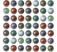 SUNNYCLUE 1 scatola Da 65 pezzi Da 6mm di Perline di Agata Indiana Perline di Pietra Naturale Piccole Sfere Rotonde Lisce e Colorate Distanziatori per Ciondoli con Pietre Preziose Accessori per La Cre