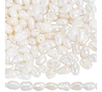 SUNNYCLUE 1 scatola Da Circa 124 pezzi di Perle Naturali Perle D'Acqua Dolce Perle di Riso Da Spiaggia Color Crema Coltivate di Avorio di Forma Ovale per La Creazione di Gioielli Fai Da Te Braccialett