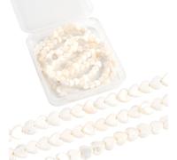 SUNNYCLUE 1 scatola Da Circa 150 pezzi Da 6mm di Perline A Forma di Cuore, Perline Piatte di Conchiglia, Sfuse, Hawaii Love, Piccole Perline Estive, Oceano, Spiaggia, Madreperla Naturale, Distanziator
