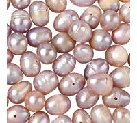 SUNNYCLUE 1 scatola Da Circa 52 pezzi + Perle di Perle Naturali Perle di Perle D'Acqua Dolce Sfuse Da 6mm Pepite Irregolari D'Acqua Dolce Coltivate con Foro Distanziatori Ovali di Riso per La Creazion