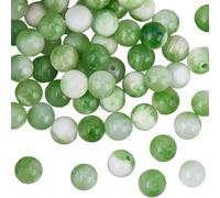 SUNNYCLUE 1 scatola Da Circa 66 pezzi di Perle di Giada Verde Da 6mm Perle di Giada Persiana Pietre Rotonde Tinte Naturali Distanziatori Sciolti Lisci Fili per La Creazione di Gioielli Bracciali Fai D