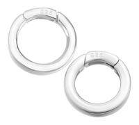 SUNNYCLUE 1 scatola di 2 misure 925 anelli A Molla In Argento Sterling Clip Ad Anello In Metlega CHISusure Connettore per Bracciale Rotondo Grande Morsetto per Collana Moschettone Fermaglio A Scatto F