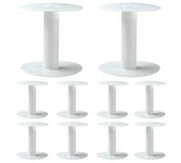 SUNNYCLUE 10 Rocchetto di Plastica Bianco, Grandi Rocchetti Vuoti da 8.1 x 8.3cm, per Gioielli, Perline, Catene, Cordoncini, Organizer per Filo, Rocchetti per Cucire, Ricamo, Tessitura, Accessori Fai