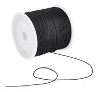 SUNNYCLUE 100 m Cavo di Nylon Nero Cavo per Campanello A Vento 0.8 mm Sostituzione Intrecciata per Parasole Corda di Riparazione Cieca per Finestre Rulli Romani Riparazione Giardinaggio Pianta Vita Pe