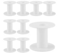 SUNNYCLUE 15 rocchetto Vuoto Da 64 x 58mm Rocchetti di Plastica Nastro Bianco Sfuso Uncinetto Cucito Organizer Catena Rocchetto per Filo Artigianato Arti Forniture per Punto Croce Ago Da Ricamo Filato