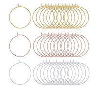 SUNNYCLUE 150 PZ 3 Colori 20 mm Ottone Ciondoli per Bicchiere di Vino Cerchi Rotondi per Bordare Risultati di Orecchini Ad Anello per Orecchino Fai da Te Creazione di Gioielli Bomboniere Feste