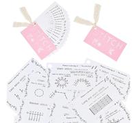SUNNYCLUE 2 confezione di Mini Libri di Cucito Libri di Ricamo Portatili Creativi Semplici Carta per Esercitarsi Imparare Le Tecniche di Cucito Fogli di Modelli Schede per Progetti Fai Da Te Principia