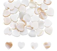 SUNNYCLUE 2 filo di Circa 88 pezzi Da 8mm di Perline A Forma di Cuore In Conchiglia Bianca Perline di Conchiglia D'Acqua Dolce Naturali Piatte Piccole Estive Distanziali Lisci Accessori per La Creazio
