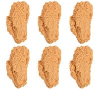 SUNNYCLUE 6 pz Finte Ali di Pollo Pollo Fritto Artificiale Simulazione Plastica Finto Realistico Realistico Fritto Incontra Cibo Decorazione per Natale Donne Casa Ufficio Cucina Festa Forniture Regali