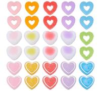 SUNNYCLUE 60 pz 15 stili Caramelle Ciondoli In Resina Cuore Cabochon Flatback Colorati Finti Dolci Bacche Caramelle Cuori Cavi Mini Cabochon Ciondolo per Fai Da Te Artigianato Creazione di Gioielli Ab