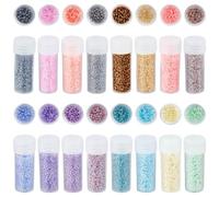 SUNNYCLUE 80G 12/0 Vetro Seed Bead 2mm Vetro Seed Beads Bulk Imitazione di Jade Mini Craft Opaco Round Spacer per Gioielleria Fare Fai da Te Bracciali Amicizia Orecchini Collana