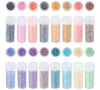 SUNNYCLUE 80G 12/0 Vetro Seed Bead 2mm Vetro Seed Beads Bulk Imitazione di Vetro Jade Bead Mini Craft Beads Opaco Round Spacer Beads per Gioielleria Fare FAI DA TE Bracciali Amicizia Orecchini Collana