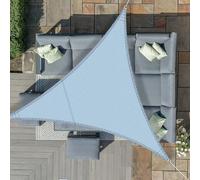 Sunnylaxx 5x5x5m Gris Bleu Tenda a Vela Triangolare Ombreggiante, Impermeabile Vele Parasole Protezione UV per Esterno, Giardino e Terrazza, Piscina