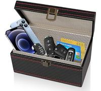 SunnyOcean Box bloccasegnale per auto, grande scatola di Faraday RFID, scatola di blocco del segnale in fibra di carbonio, antifurto, antiscansione, tracciamento anti-GPS, 17x12.3x9.5cm