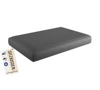 sunnypillow Cuscino da Esterno per sedile 120 x 80 cm - antracite | Seduta per divano in pallet per casa e giardino - impermeabile e resistente ai raggi UV - fodere asportabile e lavabile