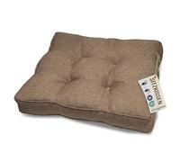sunnypillow Cuscino Impermeabile per Mobili da Giardino in Rattan - Resistente ai Raggi UV - per Interni ed Esterni - Comoda Seduta 70x70x10 cm - Marrone