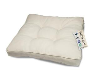 sunnypillow Cuscino Impermeabile per Mobili da Giardino in Rattan - Resistente ai Raggi UV - per Interni ed Esterni - Comoda Seduta 60x60x10 cm - Cremoso