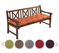 sunnypillow Cuscino per Panca da Esterno e Interno - 130 x 40 cm, Spessore 12 cm - Cuscini per Altalena da Giardino, Patio, Balcone - Panchina da Giardino per Sedia - Seduta da Divano - Arancione